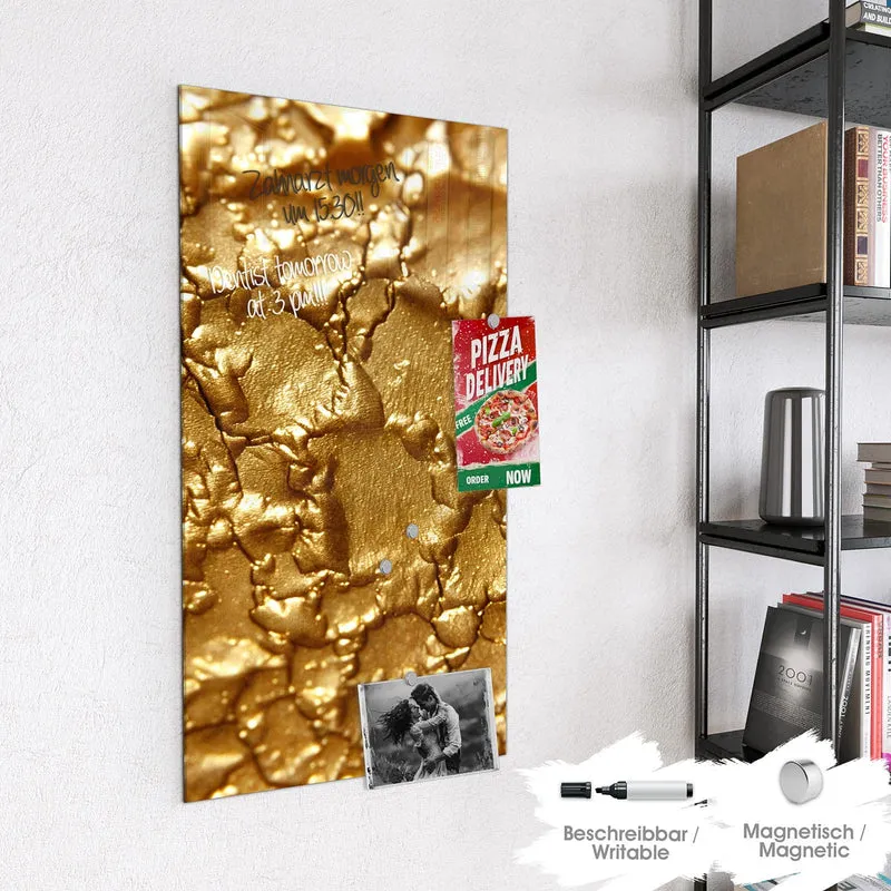 Magnettafel - Rissiges Gold