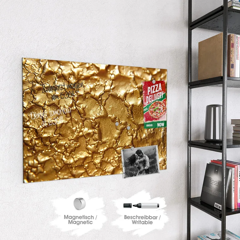 Magnettafel - Rissiges Gold