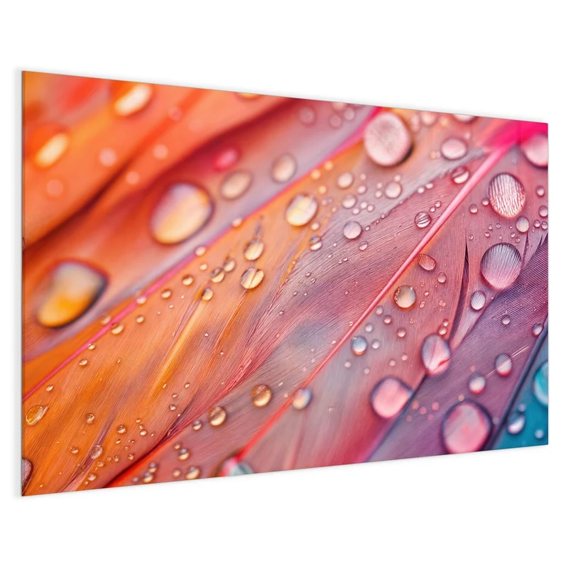 Magnettafel - Wassertropfen auf Federn