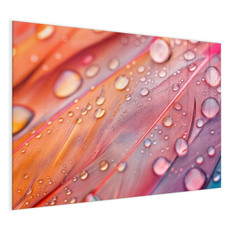 Magnettafel - Wassertropfen auf Federn