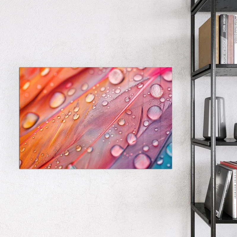 Magnettafel - Wassertropfen auf Federn