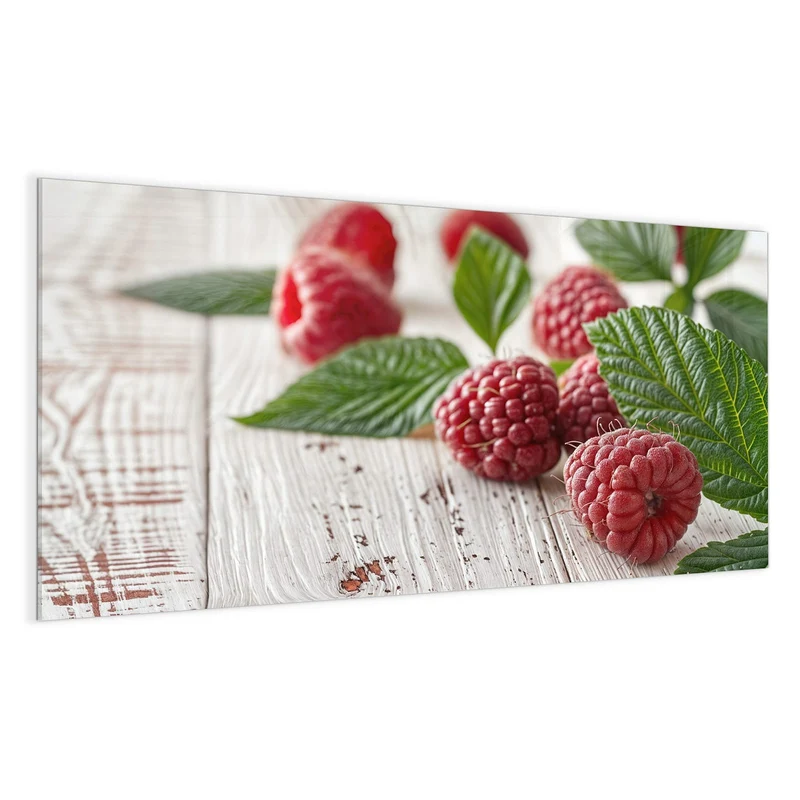 Magnettafel - Himbeeren auf Weiß