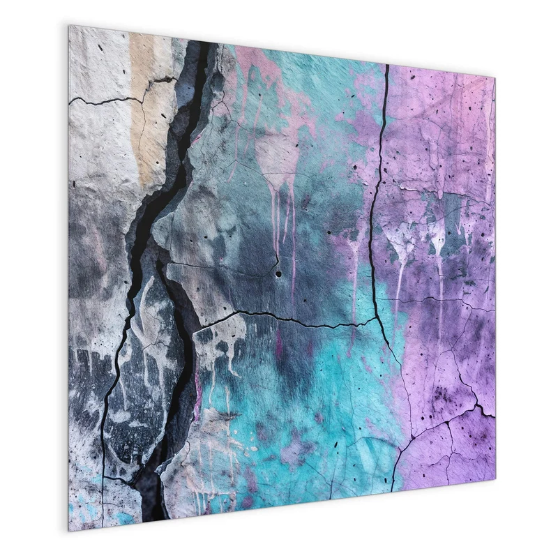 Magnettafel - Rissiger Beton in Lila