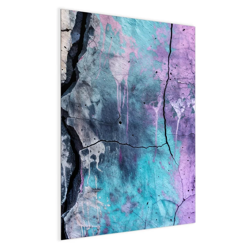 Magnettafel - Rissiger Beton in Lila