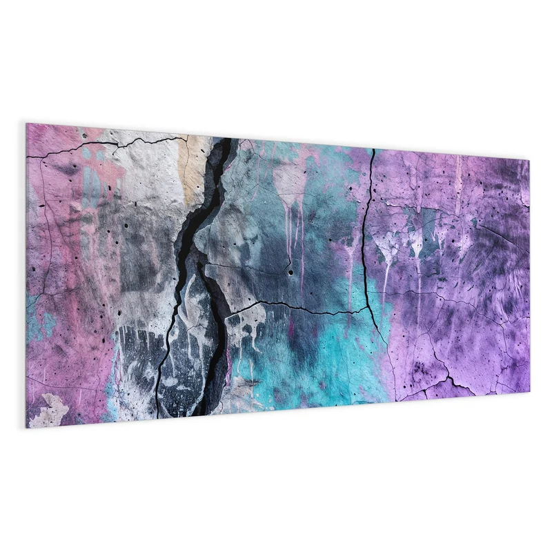 Magnettafel - Rissiger Beton in Lila