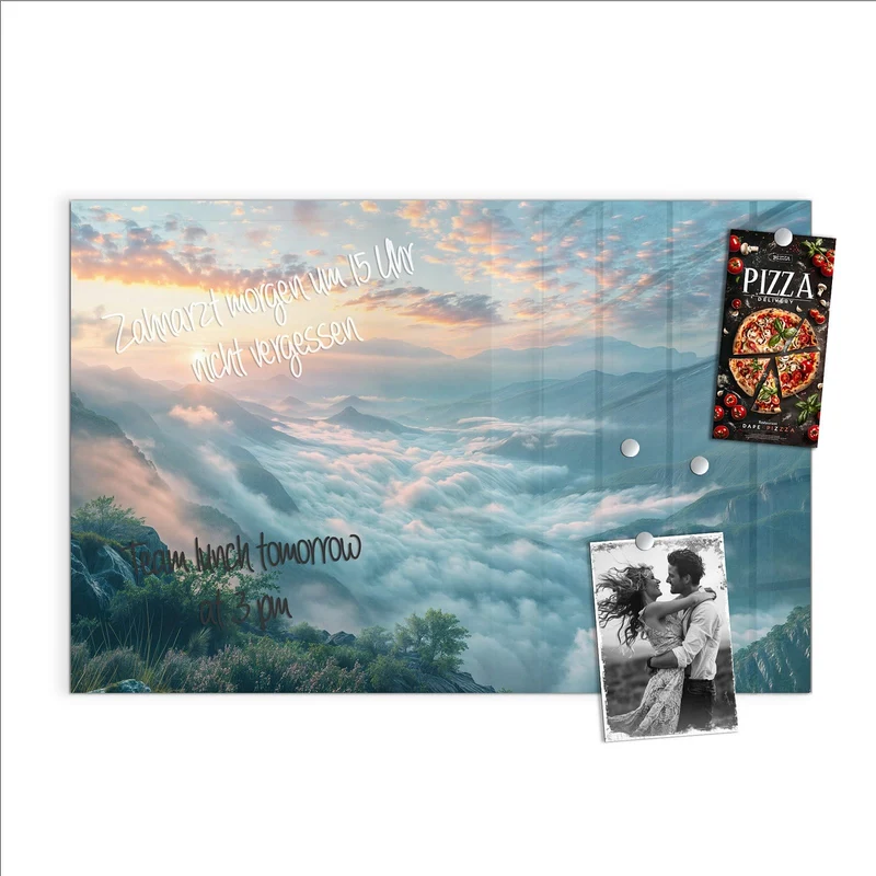 Magnettafel - Wolkenmeer am Morgen