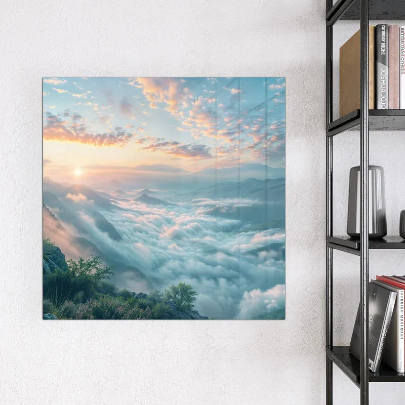 Magnettafel - Wolkenmeer am Morgen