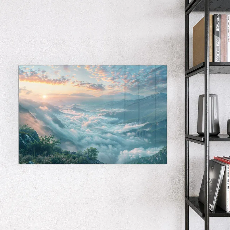 Magnettafel - Wolkenmeer am Morgen