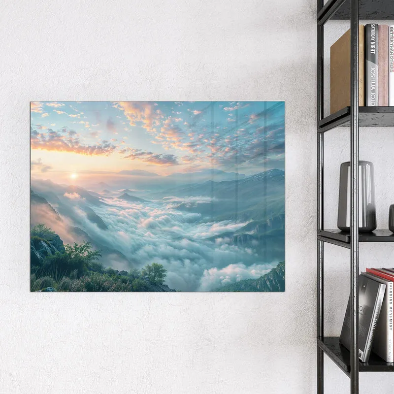 Magnettafel - Wolkenmeer am Morgen