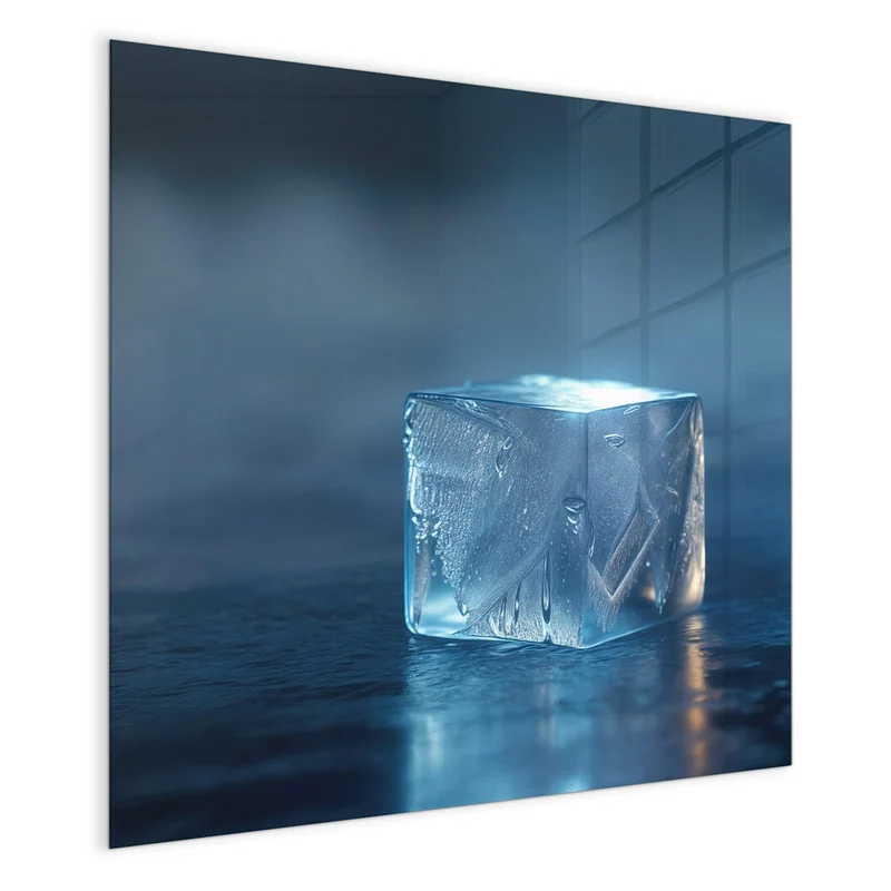 Magnettafel - Blauer Eiswürfel