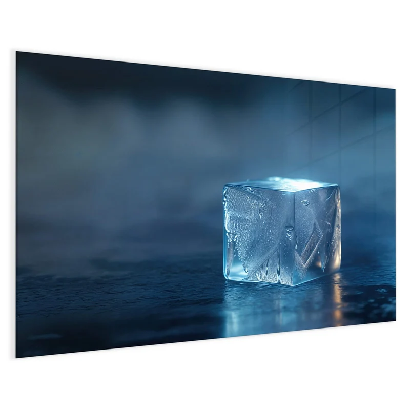 Magnettafel - Blauer Eiswürfel