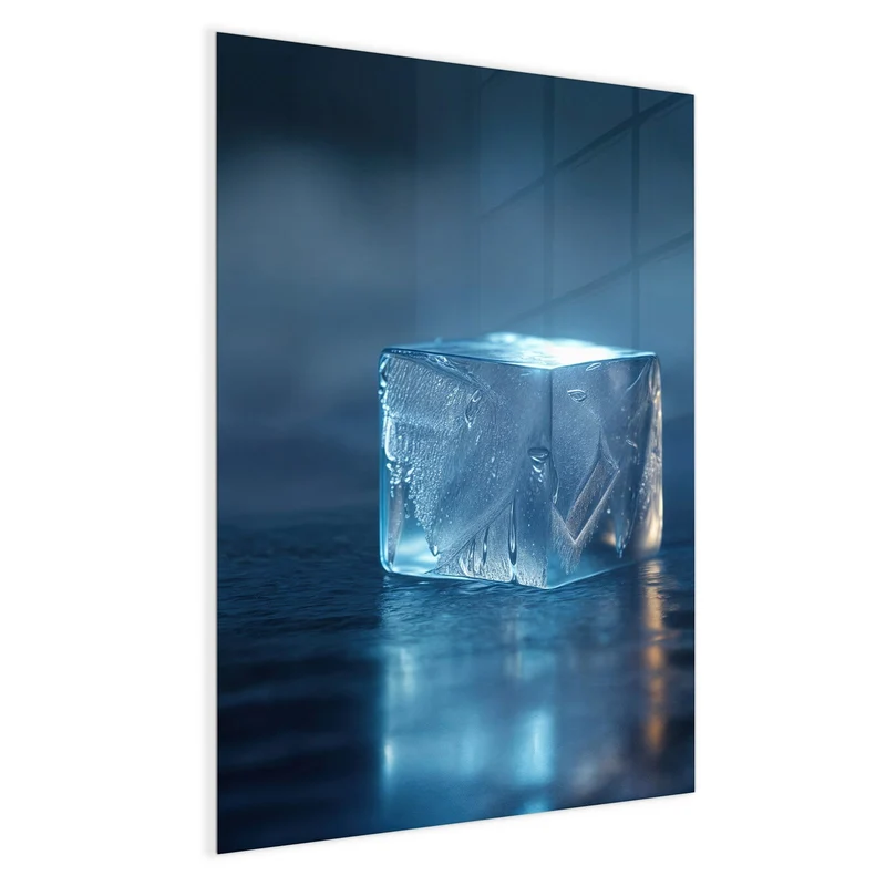 Magnettafel - Blauer Eiswürfel