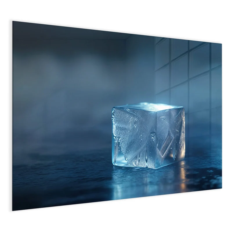 Magnettafel - Blauer Eiswürfel