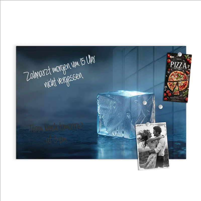 Magnettafel - Blauer Eiswürfel