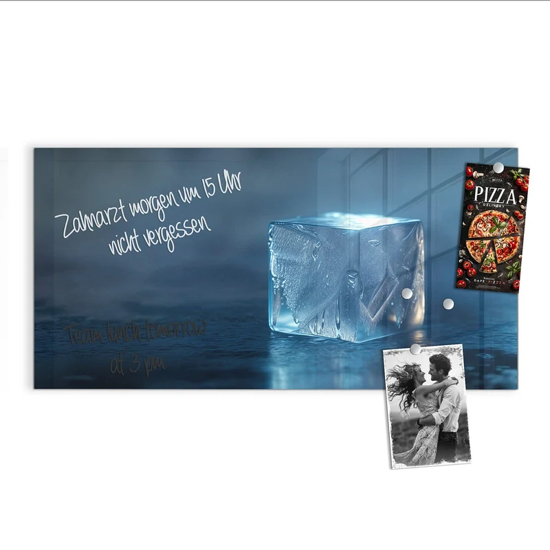 Magnettafel - Blauer Eiswürfel