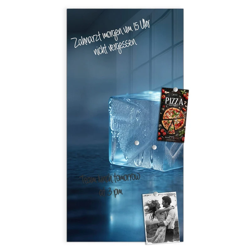Magnettafel - Blauer Eiswürfel