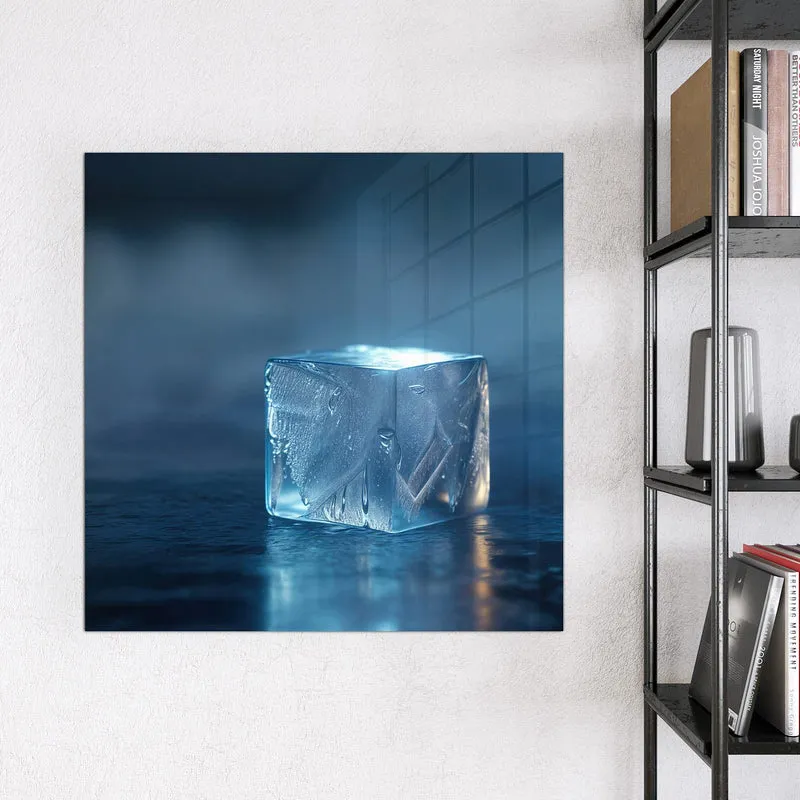 Magnettafel - Blauer Eiswürfel