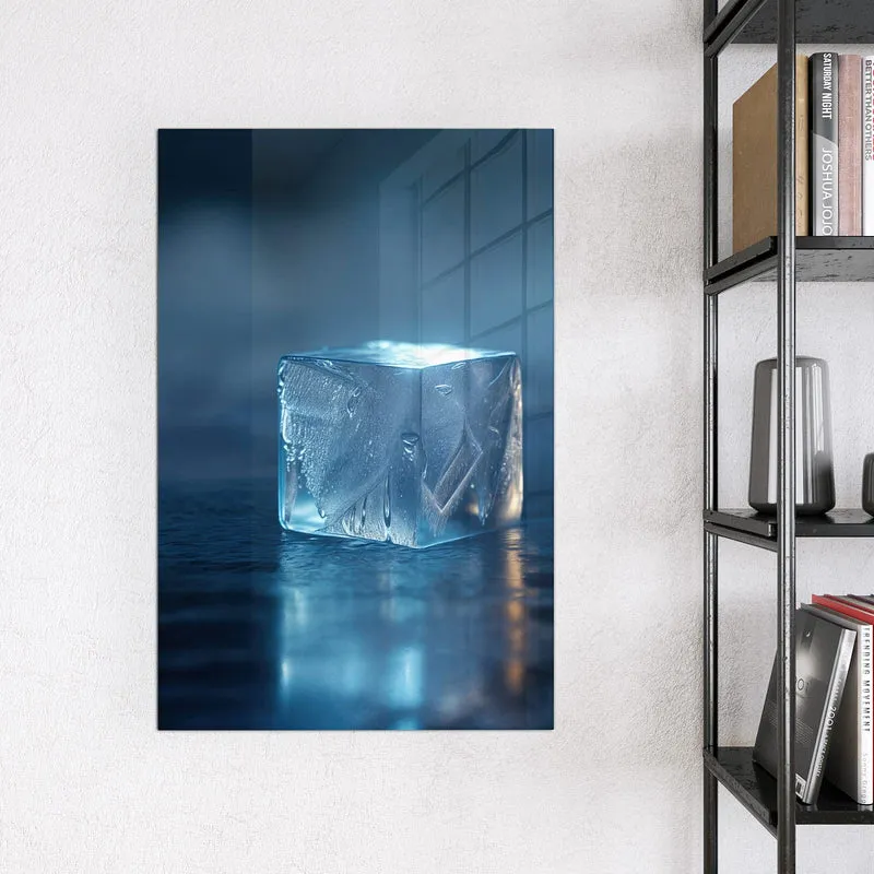 Magnettafel - Blauer Eiswürfel
