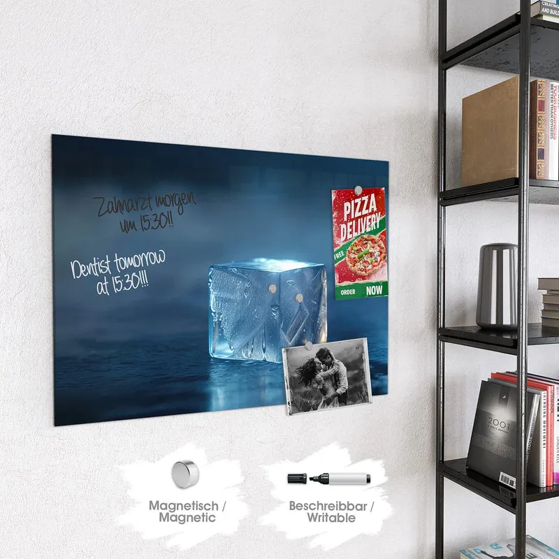 Magnettafel - Blauer Eiswürfel