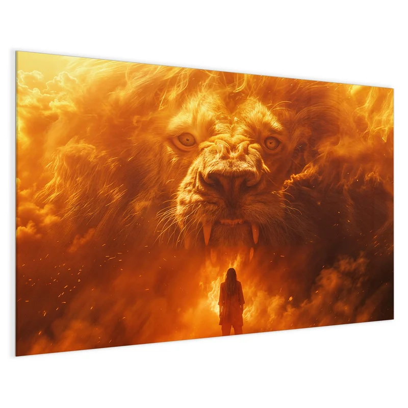 Magnettafel - Löwe aus Feuer