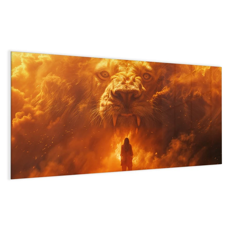 Magnettafel - Löwe aus Feuer