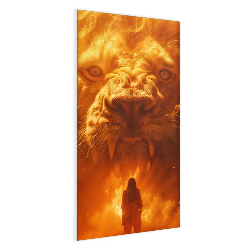 Magnettafel - Löwe aus Feuer