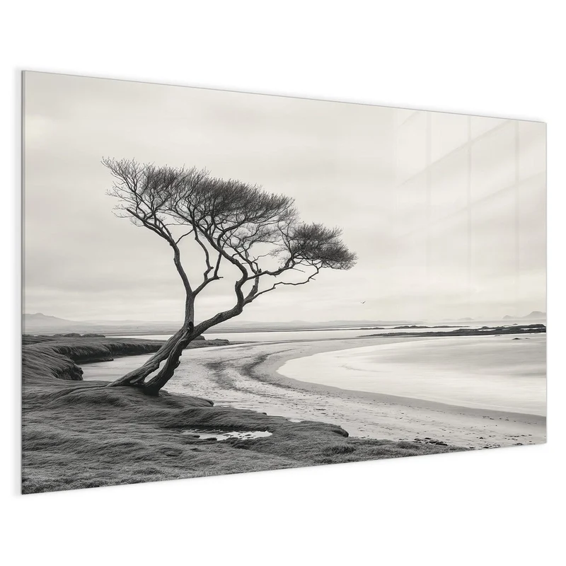 Magnettafel - Einsamer Baum am Meer