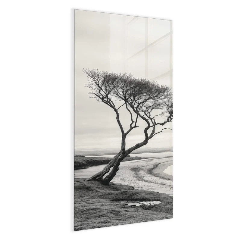 Magnettafel - Einsamer Baum am Meer