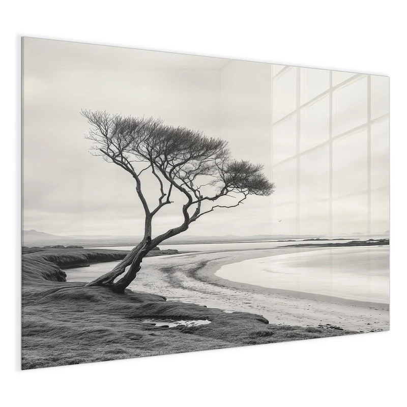 Magnettafel - Einsamer Baum am Meer