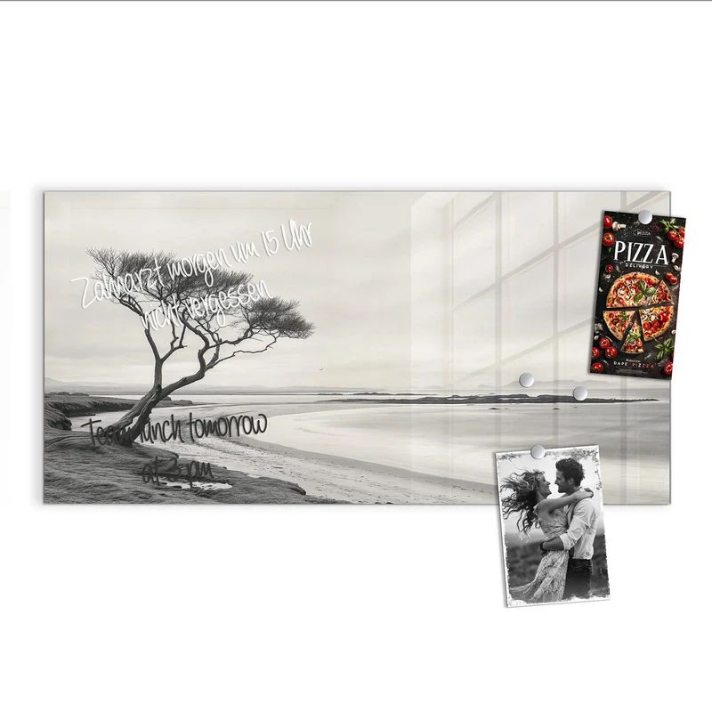 Magnettafel - Einsamer Baum am Meer