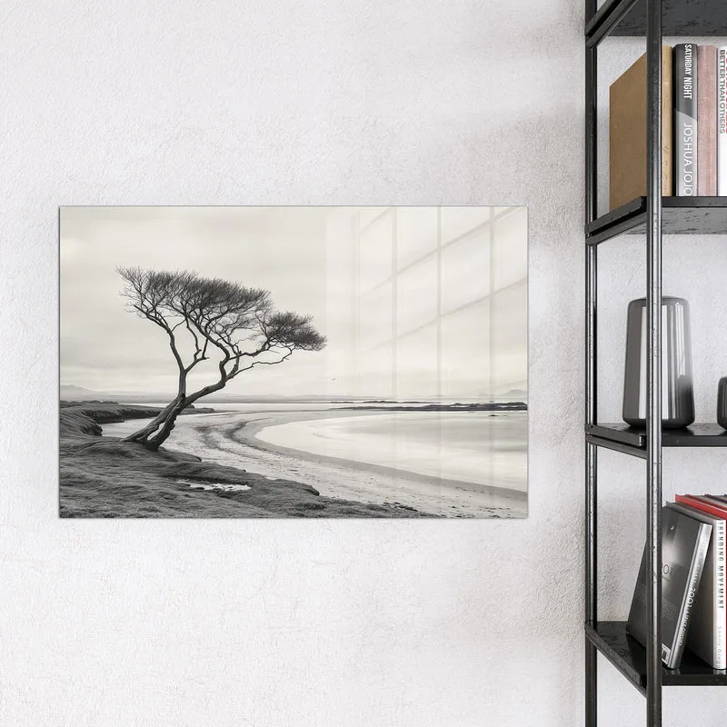 Magnettafel - Einsamer Baum am Meer