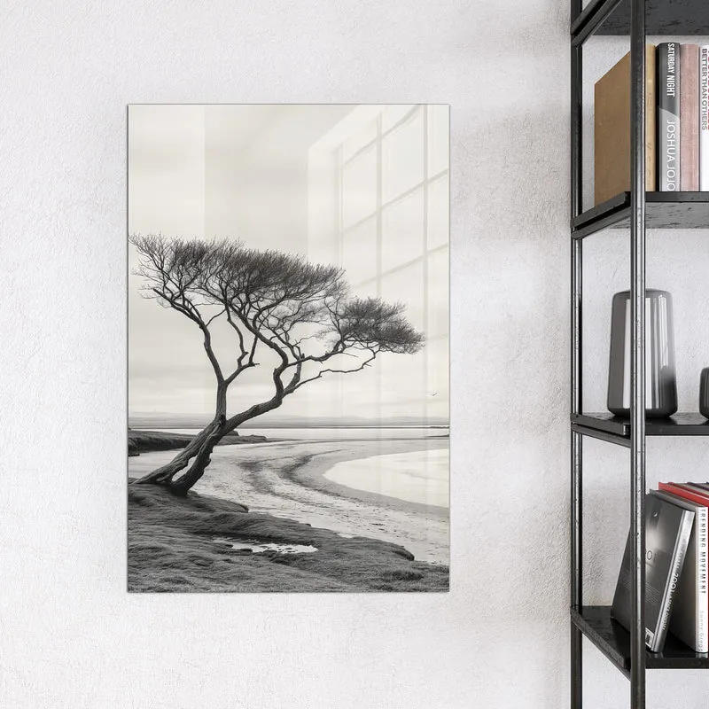 Magnettafel - Einsamer Baum am Meer