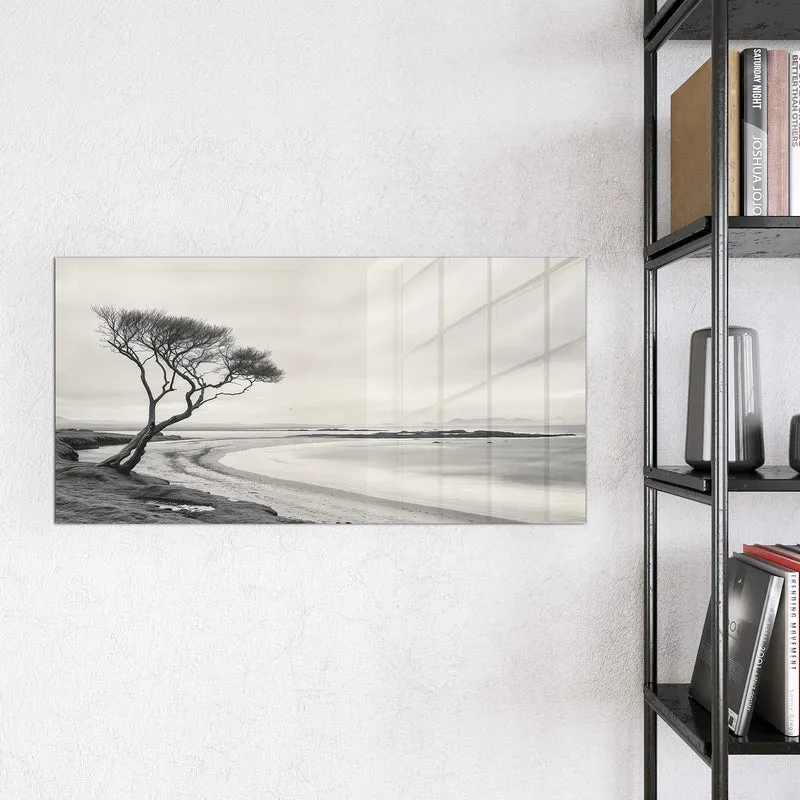 Magnettafel - Einsamer Baum am Meer