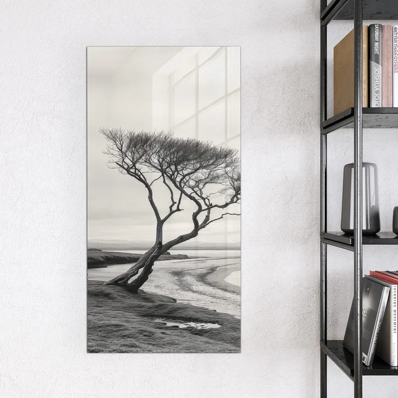 Magnettafel - Einsamer Baum am Meer