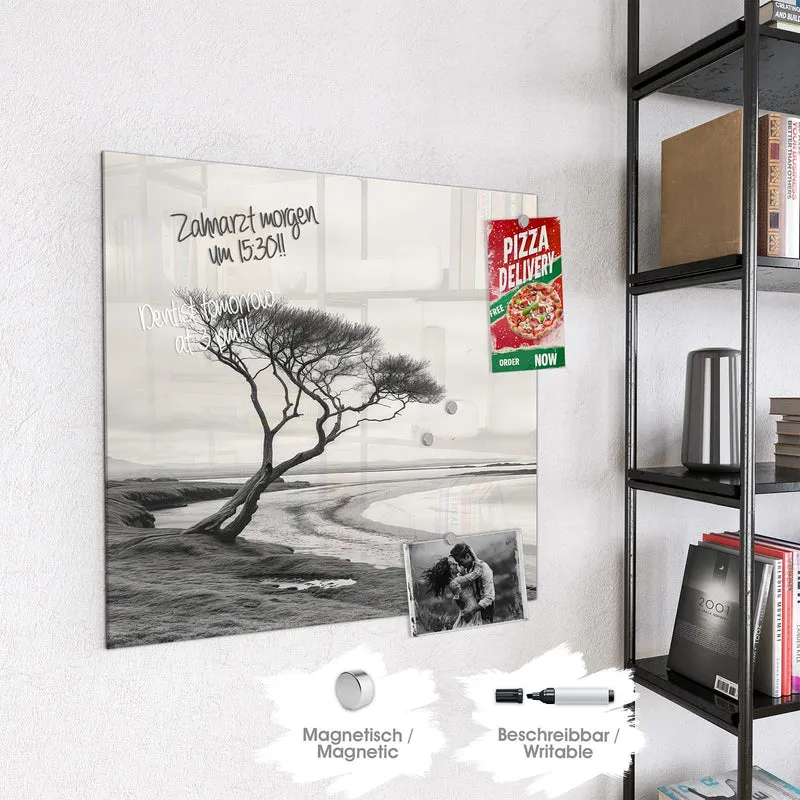 Magnettafel - Einsamer Baum am Meer