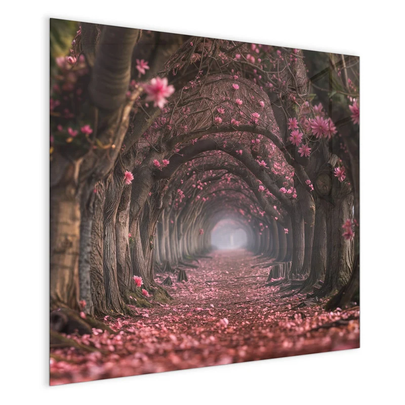 Magnettafel - Rosa Blütentunnel