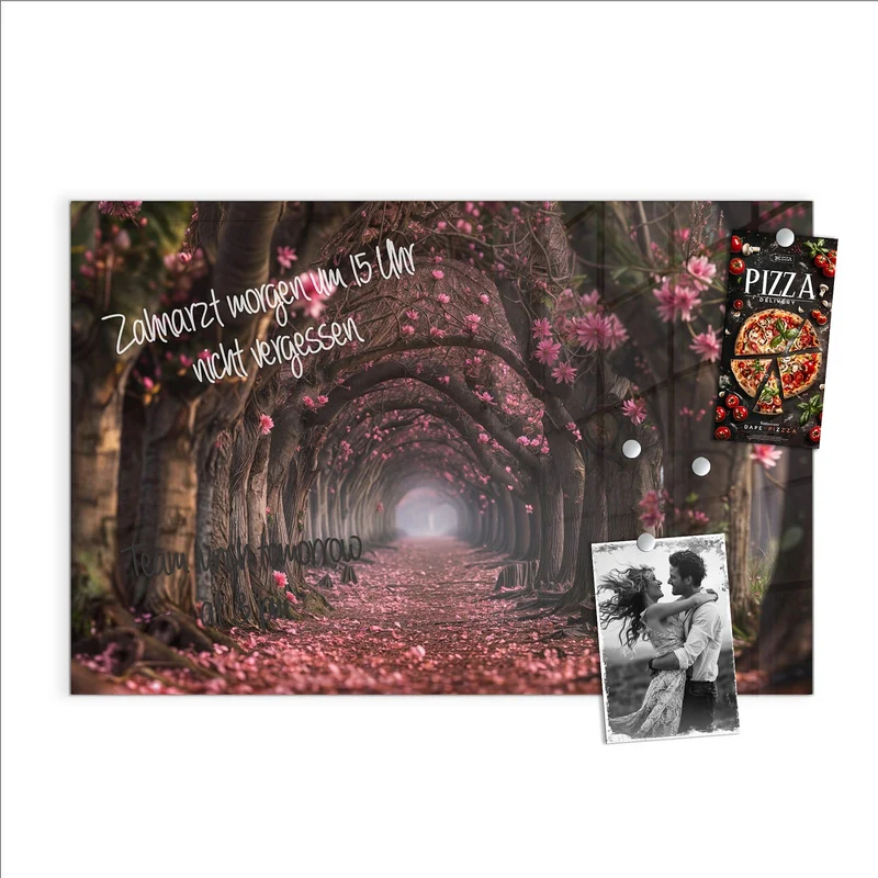 Magnettafel - Rosa Blütentunnel