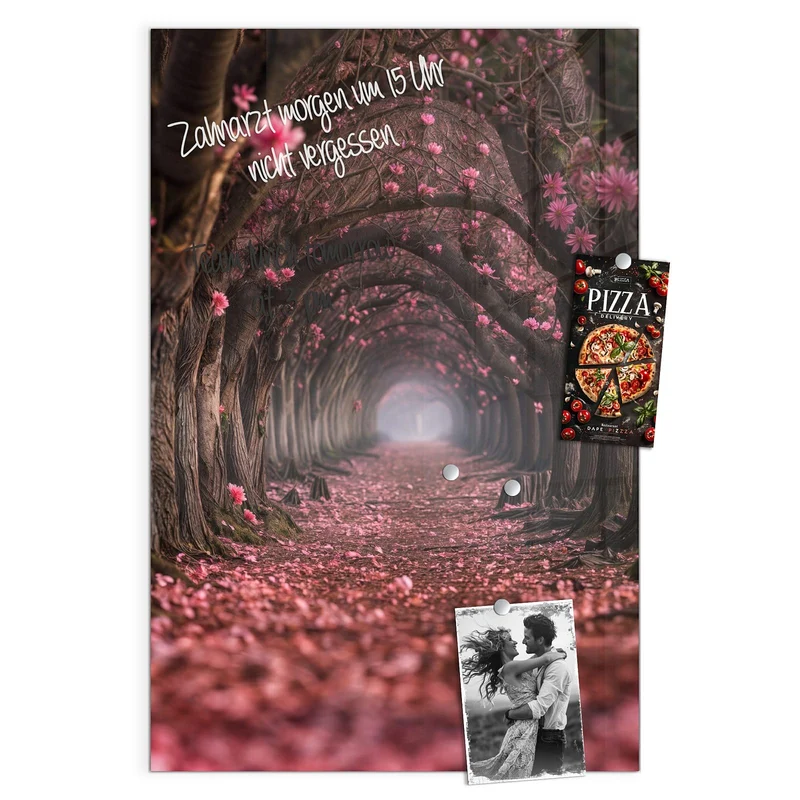 Magnettafel - Rosa Blütentunnel