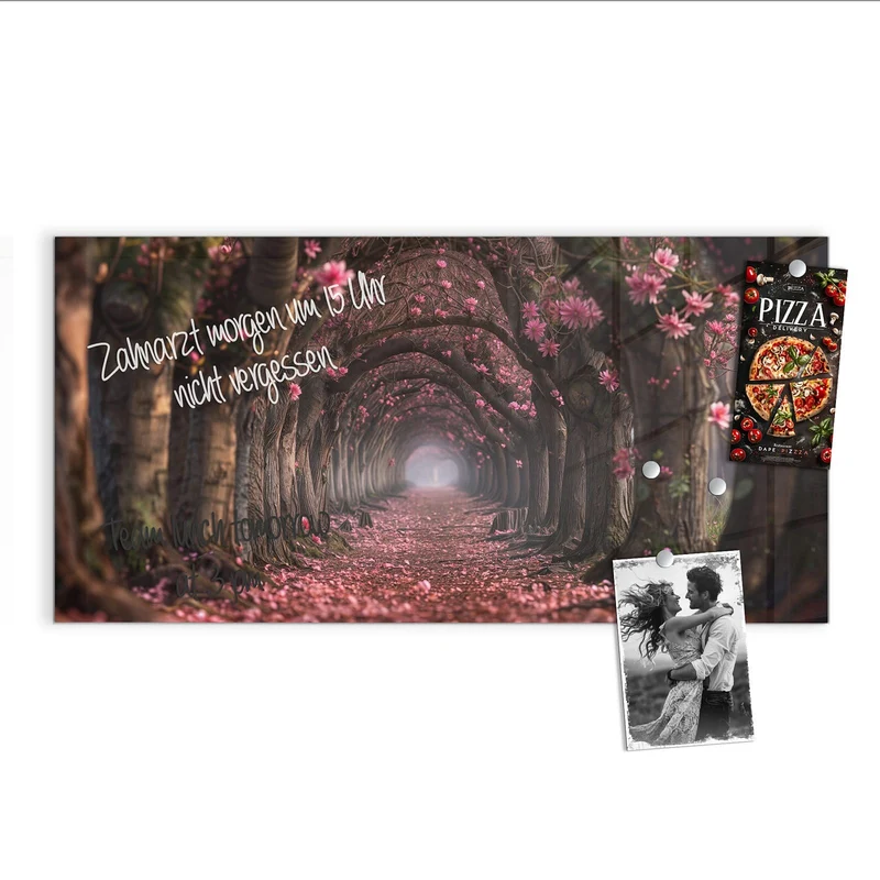Magnettafel - Rosa Blütentunnel