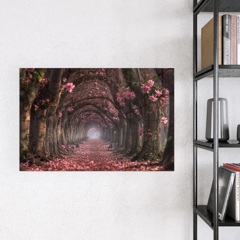Magnettafel - Rosa Blütentunnel