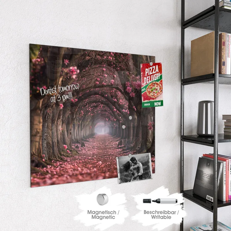 Magnettafel - Rosa Blütentunnel