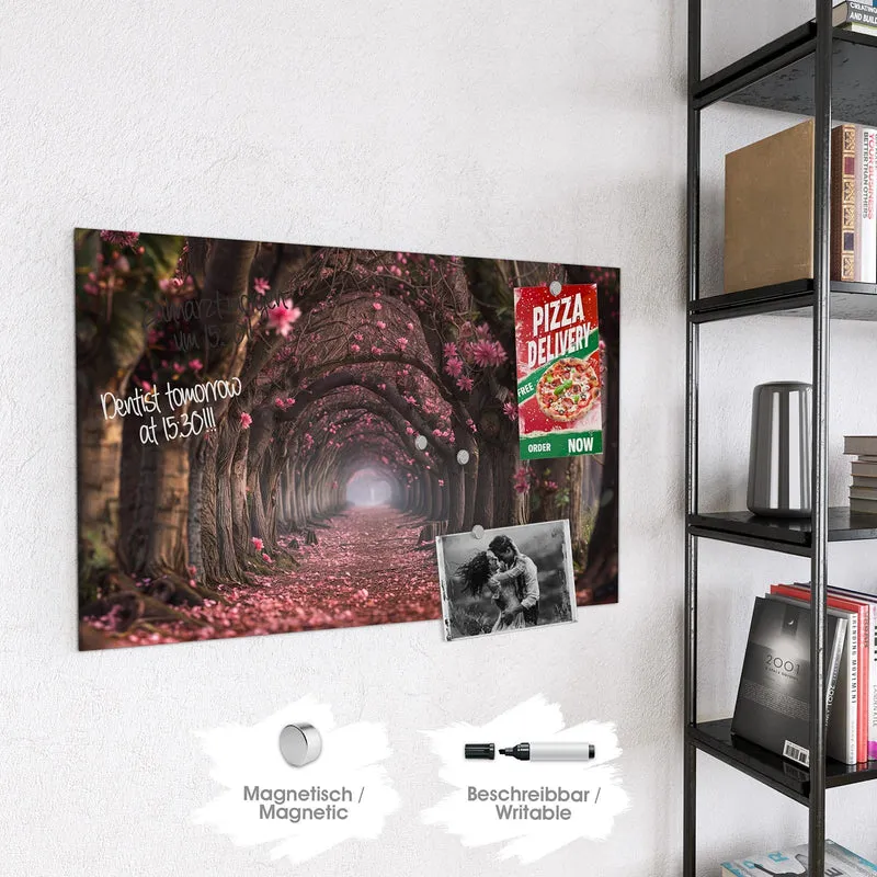 Magnettafel - Rosa Blütentunnel