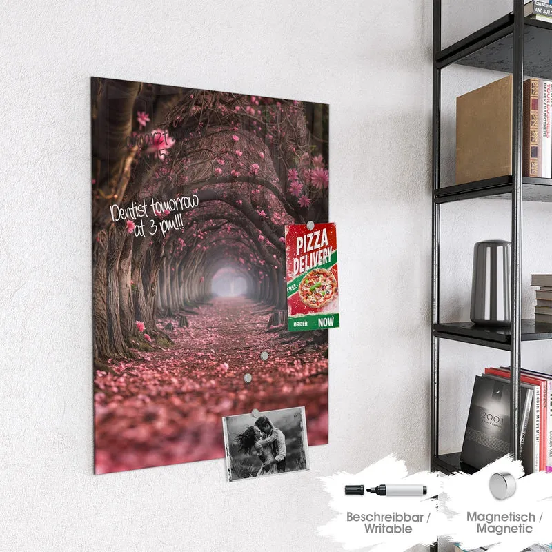 Magnettafel - Rosa Blütentunnel
