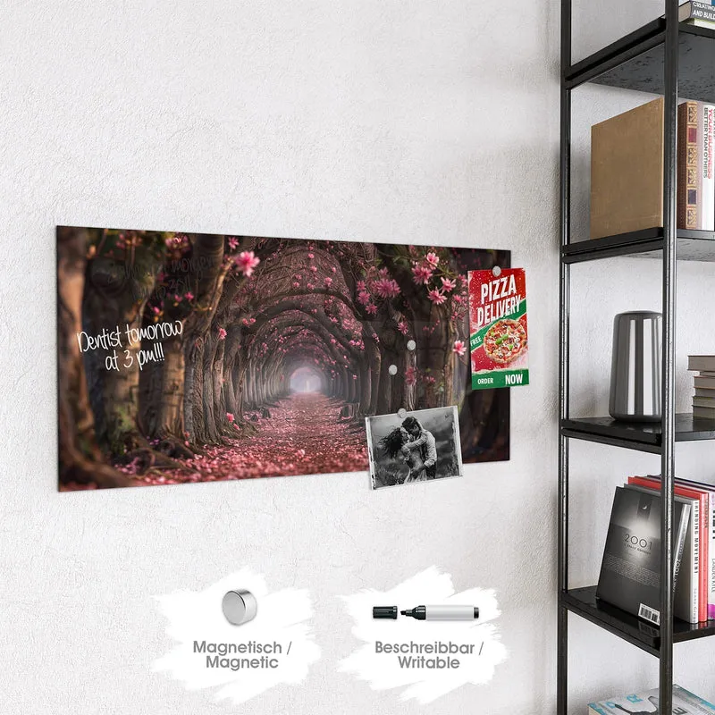Magnettafel - Rosa Blütentunnel
