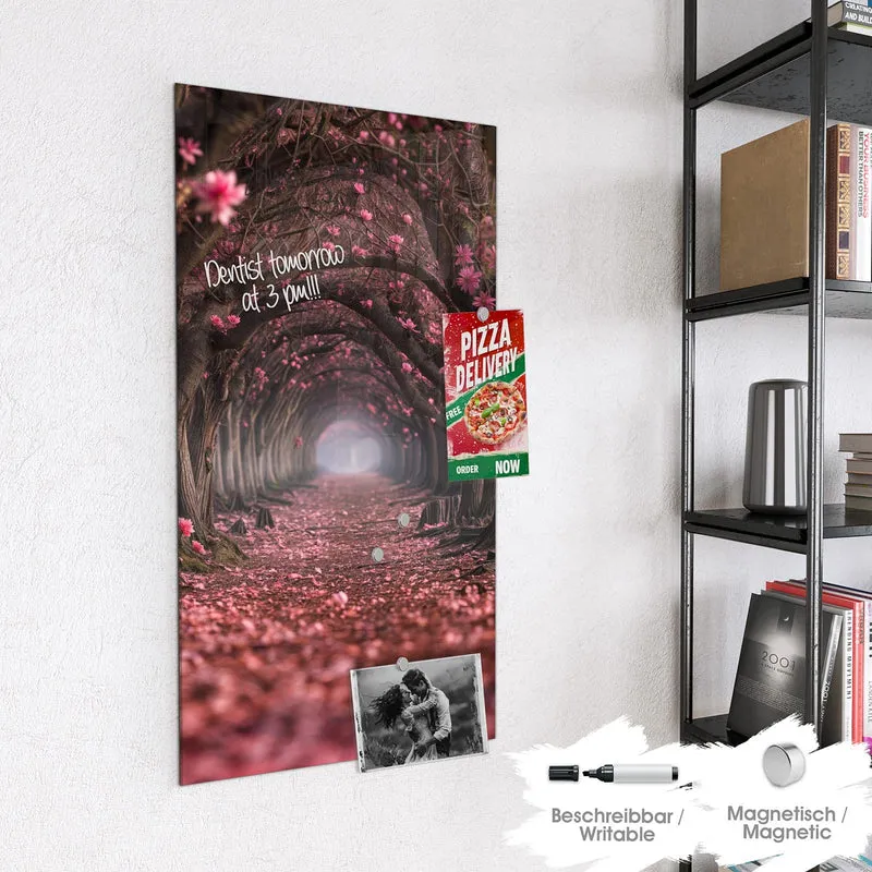 Magnettafel - Rosa Blütentunnel