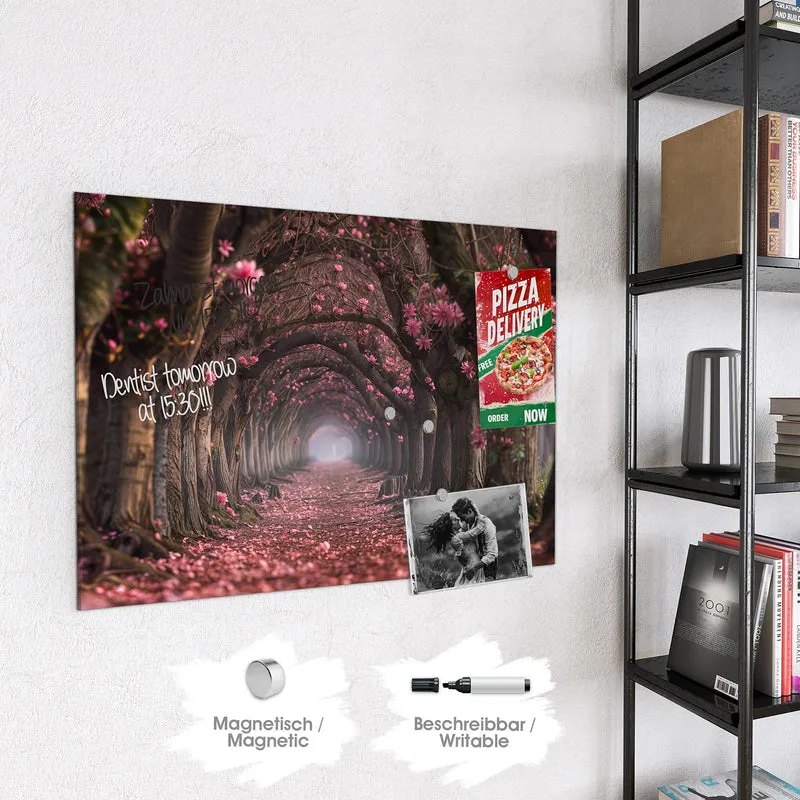 Magnettafel - Rosa Blütentunnel