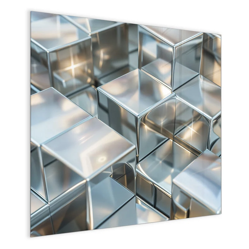 Magnettafel - Metallische Würfel