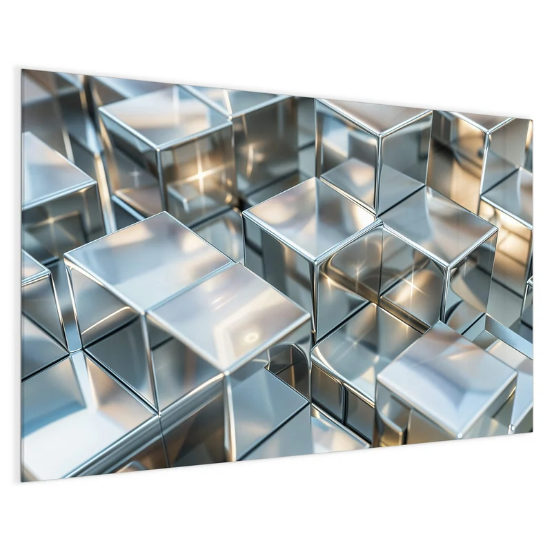 Magnettafel - Metallische Würfel