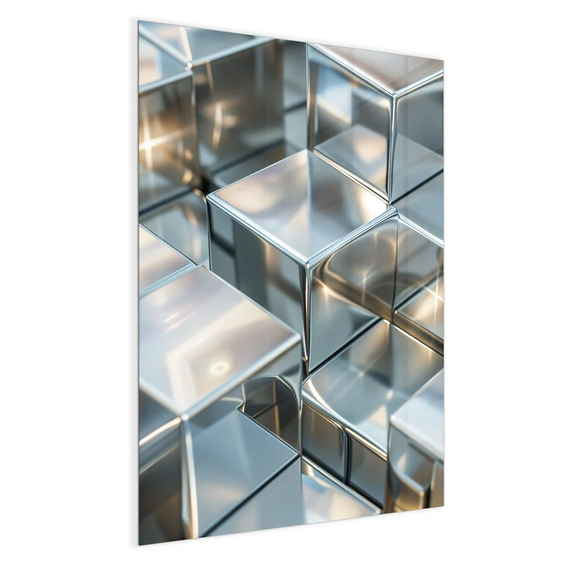 Magnettafel - Metallische Würfel