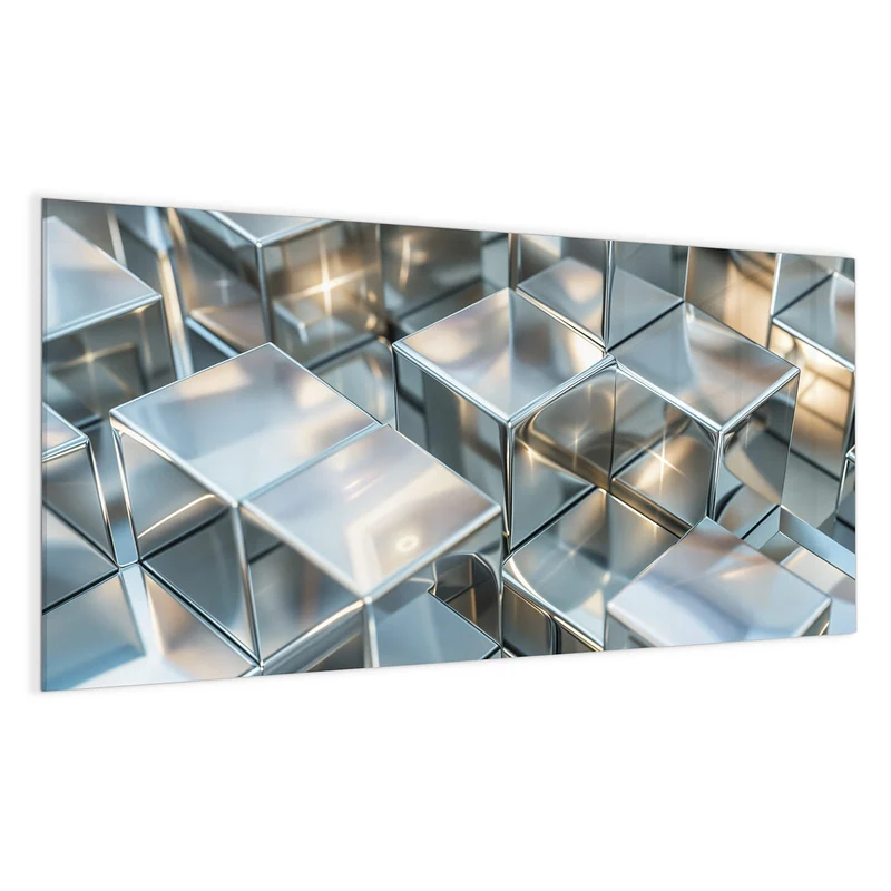 Magnettafel - Metallische Würfel